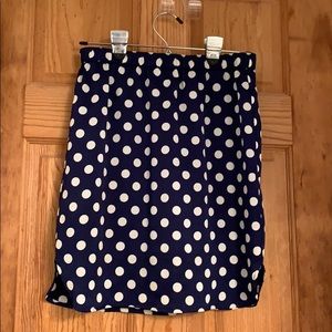 Ann Taylor Polka-dot mini skirt - cinched waist